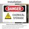 Signmission Chemical Storage Danger Sign, Vinyl Decal, 7in W x 5in L, 2PK OS-2PACK-DS-D-57-L-1060 - alternate 3